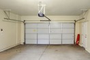 a garage door interior, showing an electric garage door opener