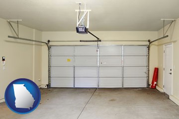 a garage door interior, showing an electric garage door opener - with Georgia icon