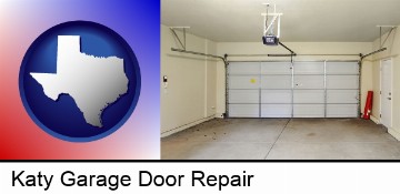 a garage door interior, showing an electric garage door opener in Katy, TX